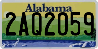 AL license plate 2AQ2059