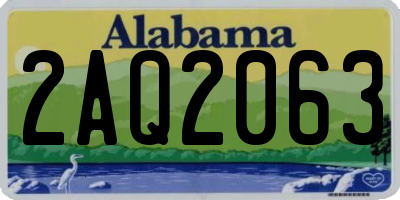 AL license plate 2AQ2063