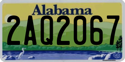 AL license plate 2AQ2067