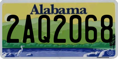 AL license plate 2AQ2068
