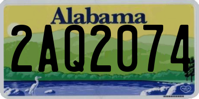 AL license plate 2AQ2074