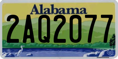 AL license plate 2AQ2077