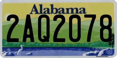 AL license plate 2AQ2078