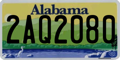 AL license plate 2AQ2080