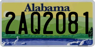 AL license plate 2AQ2081
