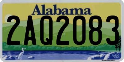 AL license plate 2AQ2083