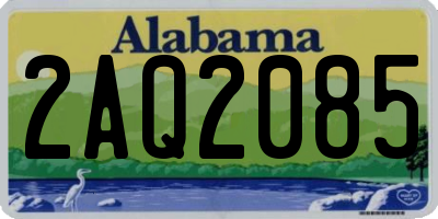 AL license plate 2AQ2085