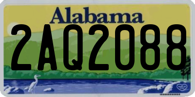 AL license plate 2AQ2088