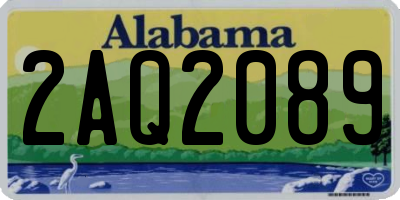 AL license plate 2AQ2089