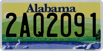 AL license plate 2AQ2091