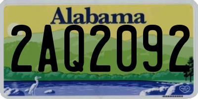 AL license plate 2AQ2092