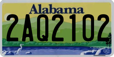 AL license plate 2AQ2102