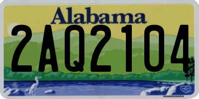 AL license plate 2AQ2104