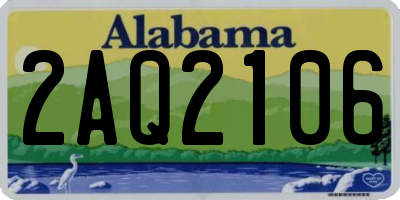 AL license plate 2AQ2106