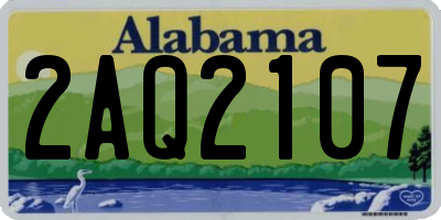 AL license plate 2AQ2107