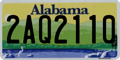AL license plate 2AQ2110