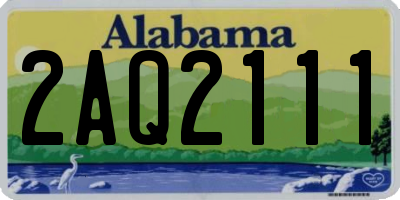 AL license plate 2AQ2111