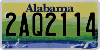 AL license plate 2AQ2114