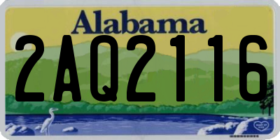 AL license plate 2AQ2116
