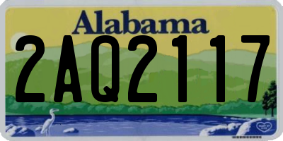 AL license plate 2AQ2117