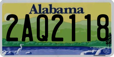 AL license plate 2AQ2118