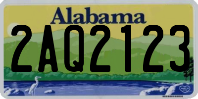 AL license plate 2AQ2123