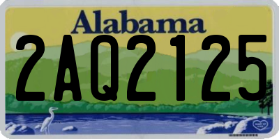 AL license plate 2AQ2125