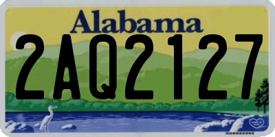 AL license plate 2AQ2127