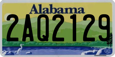 AL license plate 2AQ2129