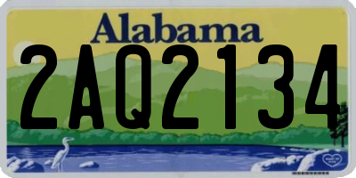 AL license plate 2AQ2134