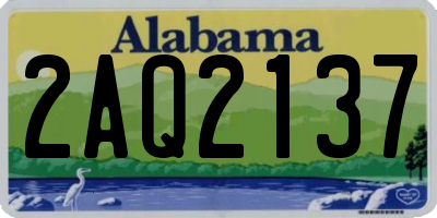 AL license plate 2AQ2137