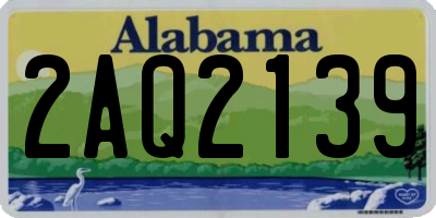 AL license plate 2AQ2139