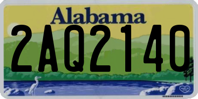 AL license plate 2AQ2140
