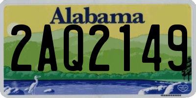 AL license plate 2AQ2149