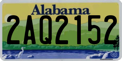 AL license plate 2AQ2152