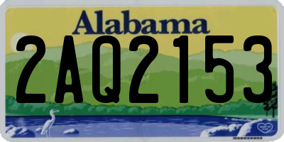 AL license plate 2AQ2153