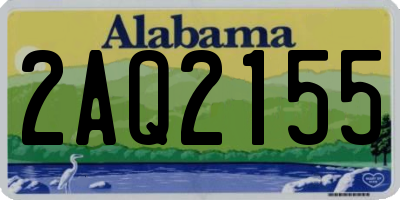 AL license plate 2AQ2155