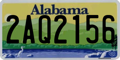 AL license plate 2AQ2156