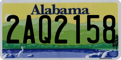 AL license plate 2AQ2158