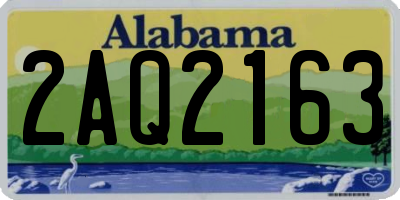 AL license plate 2AQ2163