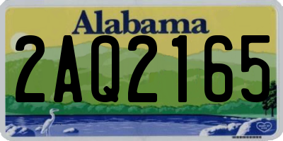 AL license plate 2AQ2165
