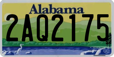AL license plate 2AQ2175