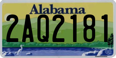 AL license plate 2AQ2181
