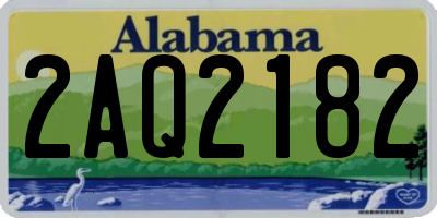 AL license plate 2AQ2182