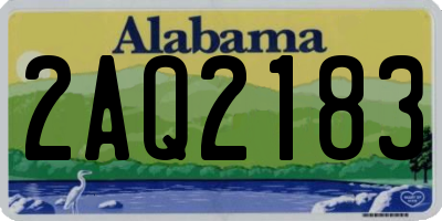 AL license plate 2AQ2183