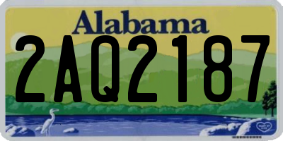 AL license plate 2AQ2187