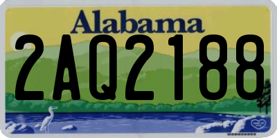 AL license plate 2AQ2188