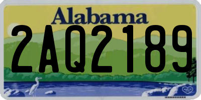 AL license plate 2AQ2189