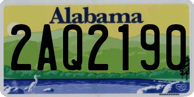 AL license plate 2AQ2190