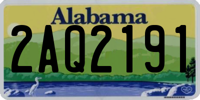 AL license plate 2AQ2191